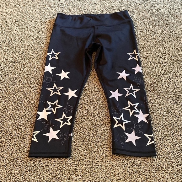 Marc New York Cropped Star Black & Silver Leggings in EUC - Picture 1 of 10